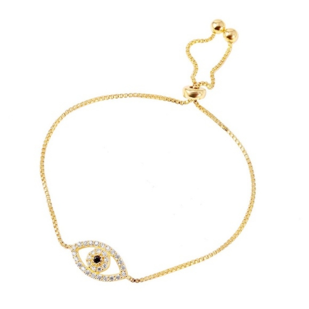 Positivity Evil Eye Gold Plated Bracelet